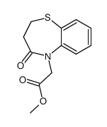 2-(4-oxo-2,3-dihydro-1,5-benzothiazepin-5-yl)ethanoic acid methyl ester Structure