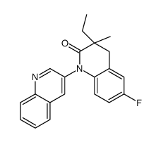 3-ethyl-6-fluoro-3-methyl-1-quinolin-3-yl-4H-quinolin-2-one结构式