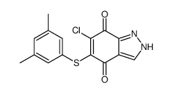 6-chloro-5-(3,5-dimethylphenyl)sulfanyl-1H-indazole-4,7-dione Structure