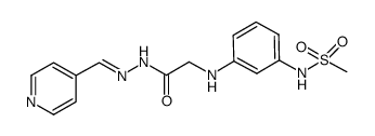 (3-methanesulfonylamino-phenylamino)-acetic acid [1-pyridin-4-yl-meth-(E)-ylidene]-hydrazide Structure