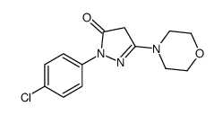 1-(4-CHLOROPHENYL)-3-MORPHOLINO-1H-PYRAZOL-5(4H)-ONE structure