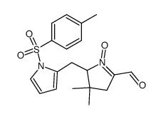 1-formyl-2,3,4,5-tetrahydro-3,3-dimethyl-N11-p-tosyldipyrrin N10-oxide Structure