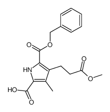 2-benzyloxycarbonyl-3-(2-methoxycarbonylethyl)-4-methylpyrrole-5-carboxylic acid Structure