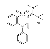 3-(Dimethylamino)-4,5,6,7-tetrahydro-4,4-dimethyl-7-phenyl-1,2,5,7-benzothiatriazonin-6-on-1,1-dioxid Structure