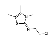 N-(2-chloroethyl)-3,4,5-trimethyl-1,3-thiazol-2-imine结构式