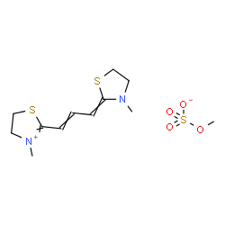 4,5-dihydro-3-methyl-2-[3-(3-methylthiazolidin-2-ylidene)prop-1-enyl]thiazolium methyl sulphate Structure