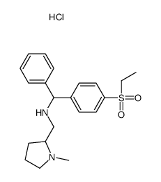 N-[[4-(ethylsulphonyl)phenyl]benzyl]-1-methylpyrrolidine-2-methylamine monohydrochloride structure