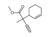methyl ()-1-α-cyano-α-methylcyclohexene-1-acetate结构式