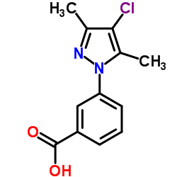 3-(4-Chloro-3,5-dimethyl-1H-pyrazol-1-yl)benzoic acid结构式
