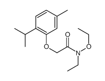 N-ethoxy-N-ethyl-2-(5-methyl-2-propan-2-ylphenoxy)acetamide Structure