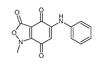 5-anilino-1-methyl-2,1-benzoxazole-3,4,7-trione结构式