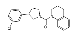 [3-(3-Chlorophenyl)pyrrolidin-1-yl](3,4-dihydro-2H-quinolin-1-yl)methanone结构式
