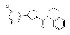 [3-(5-Chloropyridin-3-yl)pyrrolidin-1-yl](3,4-dihydro-2H-quinolin-1-yl)methanone结构式