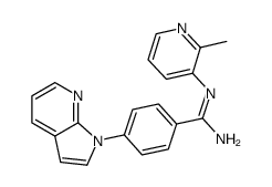 N'-(2-methylpyridin-3-yl)-4-(1H-pyrrolo[2,3-b]pyridin-1-yl)benzamidine结构式