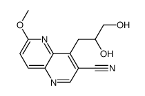 4-(2,3-dihydroxypropyl)-6-(methyloxy)-1,5-naphthyridine-3-carbonitrile结构式