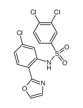 3,4-dichloro-N-[2-(2-oxazolyl)-5 chlorophenyl]benzenesulfonamide结构式