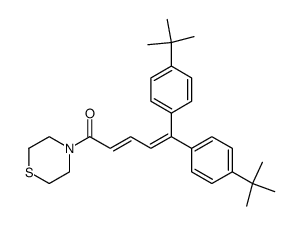 (E)-5,5-Bis(4-tert-butylphenyl)-1-(thiomorpholino)penta-2,4-dien-1-one Structure