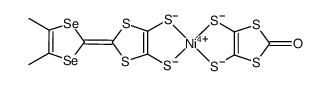 (dimethyldiselenadithiafulvalenedithiolato)(1,3-dithiol-2-one-4,5-dithiolato)nickel Structure