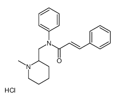 (E)-N-[(1-methylpiperidin-1-ium-2-yl)methyl]-N,3-diphenylprop-2-enamide,chloride Structure