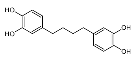 1,4-BIS(3,4-DIHYDROXYPHENYL)BUTANE structure