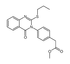 methyl 2-[4-(4-oxo-2-propylsulfanylquinazolin-3-yl)phenyl]acetate结构式
