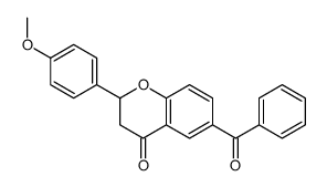 6-benzoyl-2-(4-methoxyphenyl)-2,3-dihydrochromen-4-one Structure