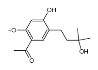 1-(2,4-dihydroxy-5-(3-hydroxy-3-methylbutyl)phenyl)ethanone结构式