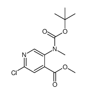 Methyl 5-((Tert-Butoxycarbonyl)(Methyl)Amino)-2-Chloroisonicotinate Structure