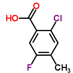 2-Chloro-5-fluoro-4-methylbenzoic acid Structure