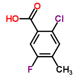 2-Chloro-5-fluoro-4-methylbenzoic acid structure