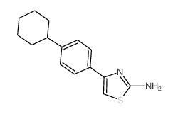 4-(4-环己基苯基)-1,3-噻唑-2-胺结构式