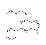 N,N-dimethyl-2-[(2-phenyl-7H-purin-6-yl)sulfanyl]ethanamine Structure