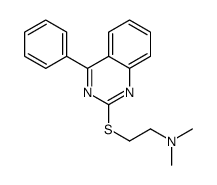 N,N-dimethyl-2-(4-phenylquinazolin-2-yl)sulfanylethanamine结构式
