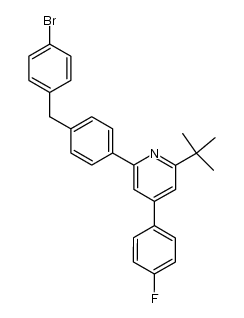2-(4-(4-bromobenzyl)phenyl)-6-(tert-butyl)-4-(4-fluorophenyl)pyridine结构式
