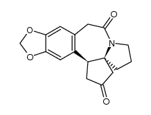 (3aS*,14bS*)-1,2,3,5,6,8,9,14b-octahydro-4H-cyclopenta[a]-1,3-dioxolo[4,5-h]pyrrolo[2,1-b][3]benzazepin-2,8-dione结构式