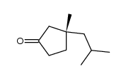 (S)-3-isobutyl-3-methyl-cyclopentanone Structure