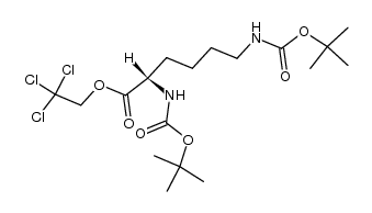 Nα,Nε-di-tert-butyloxycarbonyl-L-lysine 2,2,2-trichloroethyl ester Structure