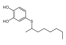 4-octan-2-ylsulfanylbenzene-1,2-diol结构式