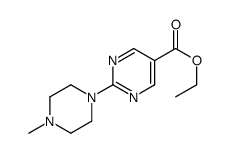 ethyl 2-(4-methylpiperazin-1-yl)pyrimidine-5-carboxylate结构式