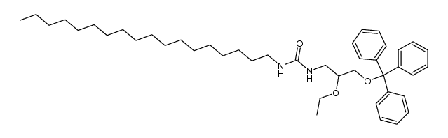 (+/-)-3-(3-octadecylureido)-2-ethoxy-1-(triphenylmethoxy)propane结构式