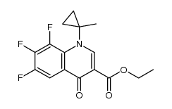 ethyl 6,7,8-trifluoro-1-(1-methylcyclopropyl)-4-oxo-1,4-dihydroquinoline-3-carboxylate结构式