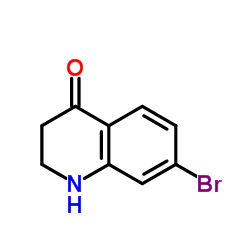 7-溴-2,3-二氢喹啉-4-酮结构式