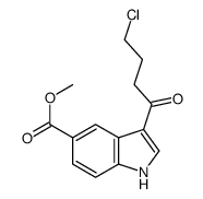 methyl 3-(4-chlorobutanoyl)-1H-indole-5-carboxylate Structure