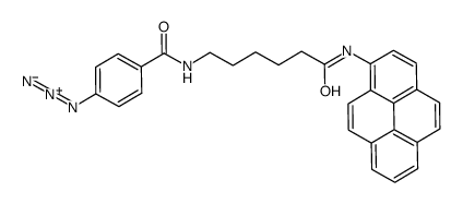 4-azido-N-[6-oxo-6-(pyren-1-ylamino)hexyl]benzamide Structure