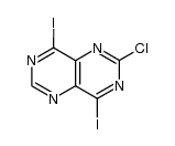 2-chloro-4,8-diiodo-pyrimido[5,4-d]pyrimidine Structure