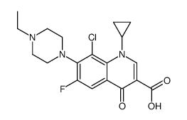 8-chloro-1-cyclopropyl-7-(4-ethylpiperazin-1-yl)-6-fluoro-4-oxoquinoline-3-carboxylic acid Structure