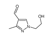 1-(2-羟基乙基)-3-甲基-1H-吡唑-4-甲醛结构式