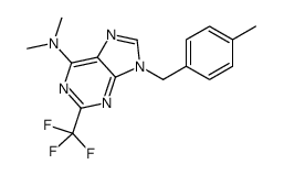 6-(dimethylamino)-9-(4-methylbenzyl)-2-(trifluoromethyl)-9H-purine Structure