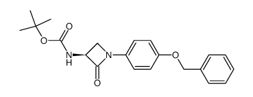 (benzyloxy-4 phenyl)-1 <(tert.butoxycarbonyl) amino>-3 azetidinone-2 (3-S)结构式