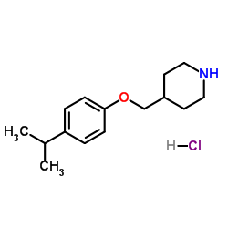 4-[(4-Isopropylphenoxy)methyl]piperidine hydrochloride (1:1) Structure